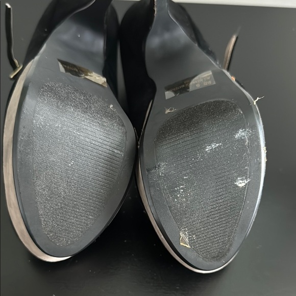 Rue21 Black and Gray/Tan Platform Heels Sz SM - Picture 11 of 13